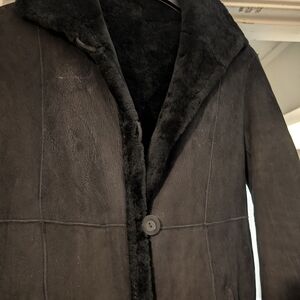 Women's Black Shearling Leather Jacket